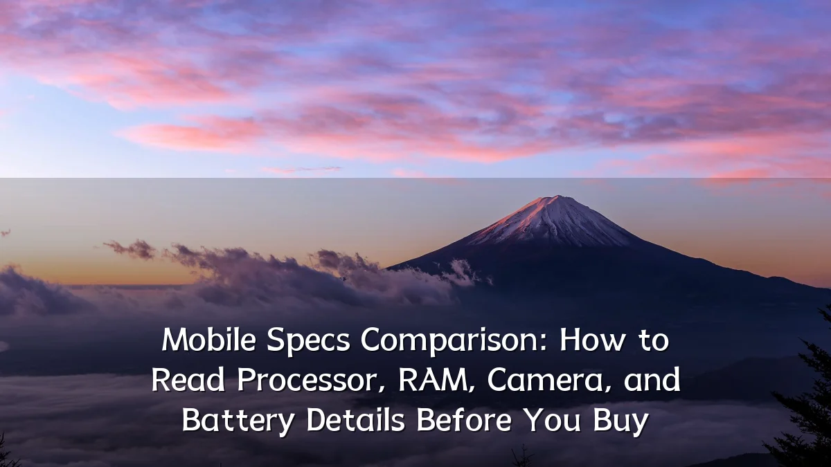 Mobile Specs Comparison: How to Read Processor, RAM, Camera, and Battery Details Before You Buy
