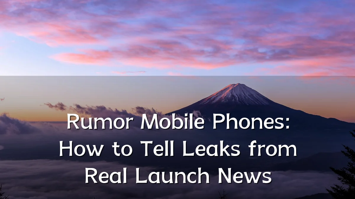 Rumor Mobile Phones: How to Tell Leaks from Real Launch News
