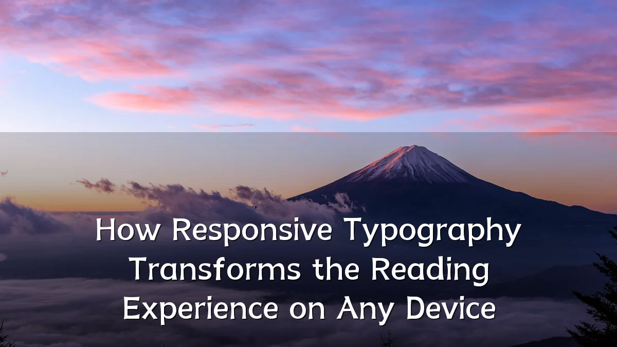 How Responsive Typography Transforms the Reading Experience on Any Device